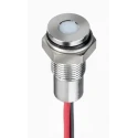 RS PRO White Panel Mount Indicator 10.8V dc, 13.2V dc, 20mA, Lead Wire Termination, IP67, Flush Bezel 171-3782
