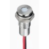 RS PRO White Panel Mount Indicator 10.8V dc, 13.2V dc, 20mA, Lead Wire Termination, IP67, Flush Bezel 171-3782