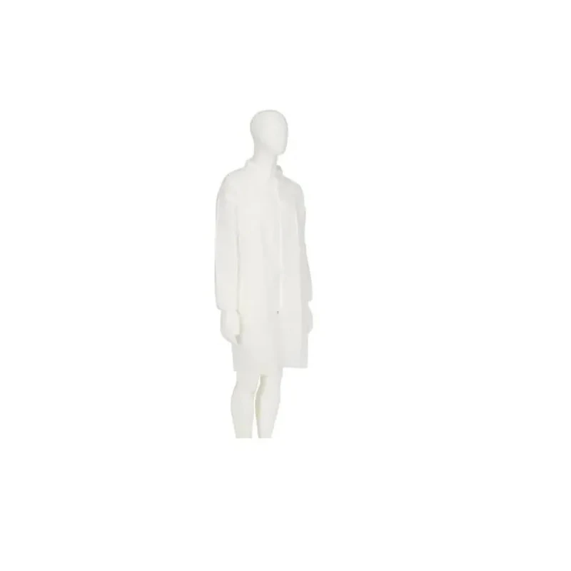 3M White Unisex Disposable Visitor Coat XL Polypropylene Zipper Closure 4400WXL