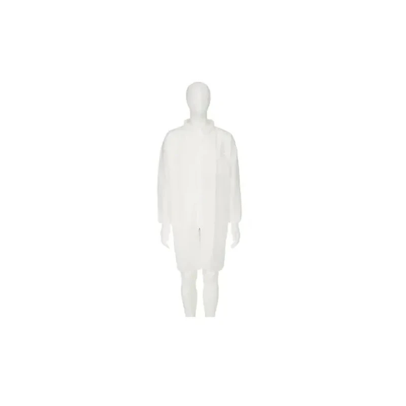 3M White Unisex Disposable Visitor Coat XL Polypropylene Zipper Closure 4400WXL