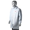 3M White Polypropylene Unisex Visitor Coat, Size 2XL with Zipper Closure 4400W2XL