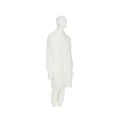 3M White Polypropylene Unisex Visitor Coat, Size 2XL with Zipper Closure 4400W2XL