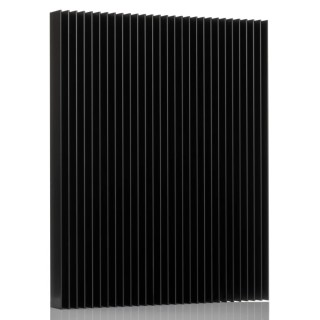RS PRO Aluminium Universal Rectangular Heatsink 0.58K/W Black Anodised 25mm x 250mm x 200mm 264-686