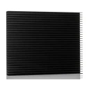RS PRO Aluminium Universal Rectangular Heatsink 0.58K/W Black Anodised 25mm x 250mm x 200mm 264-686
