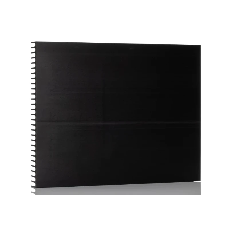 RS PRO Aluminium Universal Rectangular Heatsink 0.58K/W Black Anodised 25mm x 250mm x 200mm 264-686