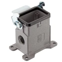 RS PRO Heavy Duty Power Connector Housing Surface Mount Die Cast Aluminium IP65 1 Lever 2 x M20 Threads Series 171-5697