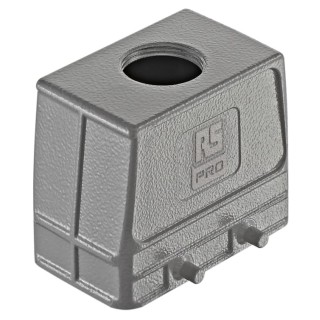 RS PRO Heavy Duty Power Connector Hood 2 Lever Mount Cable Thread Size M25 IP65 Die Cast Aluminium 171-5698