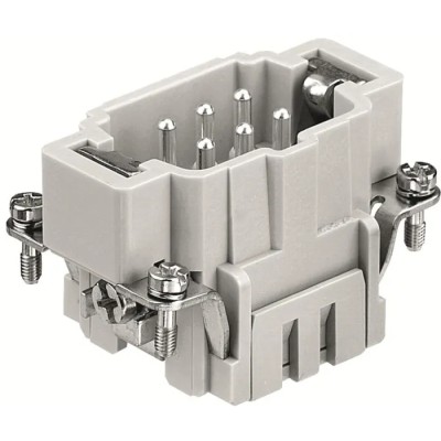RS PRO Heavy Duty Power Connector Insert 16A Male 6 Contacts 500-600V Panel Mount IP65 171-5727