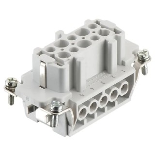 RS PRO Heavy Duty Power Connector Insert 16A Female 10 Contacts Panel Mount IP65 500-600V 171-5730