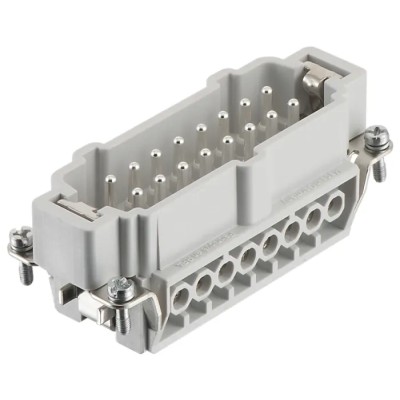 RS PRO Heavy Duty Power Connector Insert 16A Male 16 Contacts Panel Mount IP65 500-600V Copper Alloy Silver Plating 171-5734