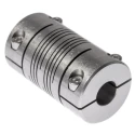 Huco Stainless Steel Multi-Beam Clamp Flexible Coupler 31.8 mm OD 12 mm Bore 57.2 mm Length 703.32.3535