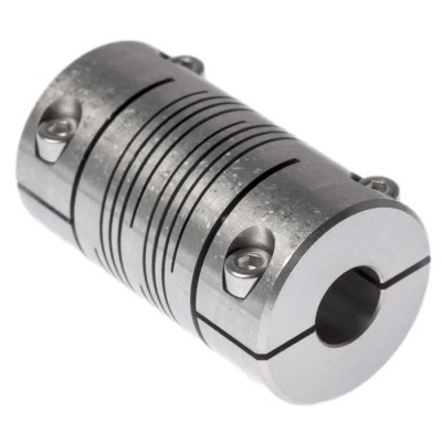 Huco Stainless Steel Multi-Beam Clamp Flexible Coupler 31.8 mm OD 12 mm Bore 57.2 mm Length 703.32.3535