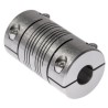 Huco Stainless Steel Multi-Beam Clamp Flexible Coupler 31.8 mm OD 12 mm Bore 57.2 mm Length 703.32.3535