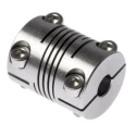 Huco Stainless Steel Clamp Flexible Coupler 15.9 mm OD 5 mm Bore Size 20.3 mm Length 721.16.2020