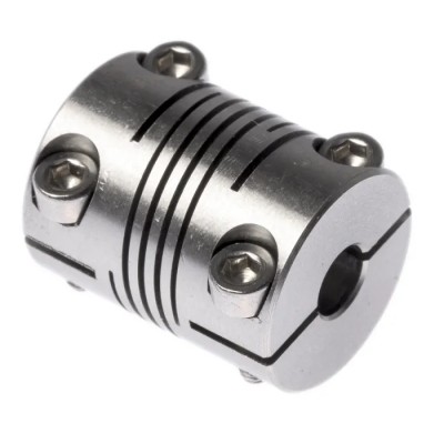 Huco Stainless Steel Clamp Flexible Coupler 15.9 mm OD 5 mm Bore Size 20.3 mm Length 721.16.2020