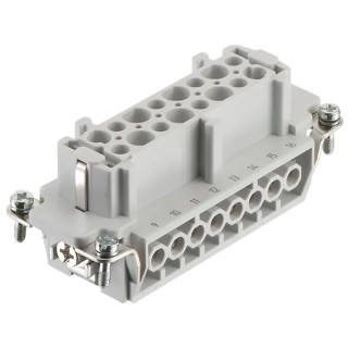 RS PRO Heavy Duty Power Connector Insert 16A Female, 16 Contacts, Panel Mount, IP65, 500/600V 171-5735