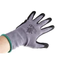 Polyco Healthline Polyflex Plus Grey Nitrile Foam Coated Work Gloves, Size 8, 6 Gloves per Pack 8008