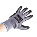 Polyco Healthline Nitrile Foam Coated Work Gloves, Size 9, Black Blue Brown Pink Red White Yellow, 6 Gloves Set 8009