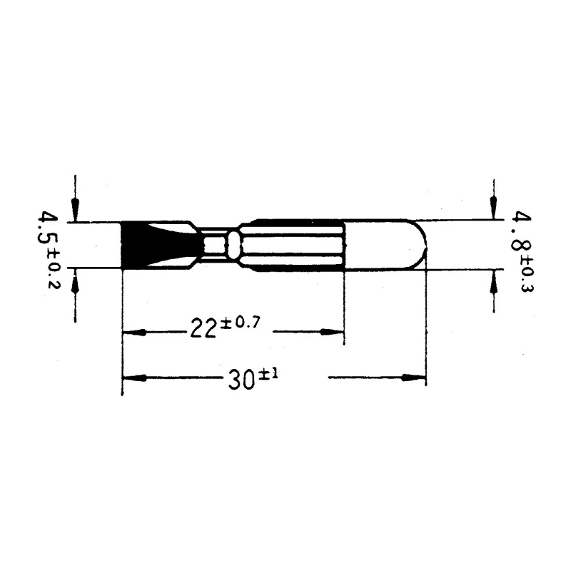 Orbitec Indicator Light Clear T53 48020, 5mm Diameter, 30mm Length, Neon 220V with Integrated Resistor