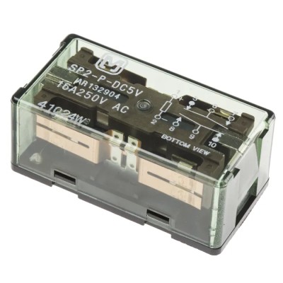 Panasonic PCB Non-Latching Relay 5V DC Coil, 15A Switching Current, DPDT SP2-P-5V