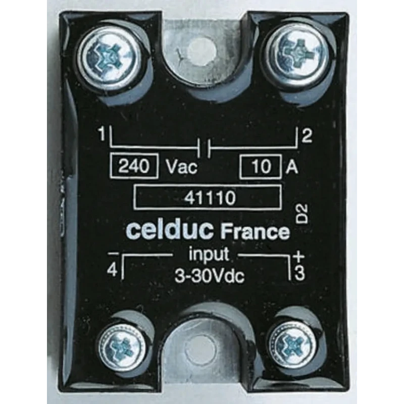 Celduc SC8 Series Solid State Relay Panel Mount 12 A Load 280 Vrms Load 240V AC Control SC841910