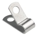 Richco Silver Aluminium Cable Clip 6.4 mm Maximum Bundle Diameter Screw Fixing 13.5mm x 9.5mm x 0.8mm 172-0823