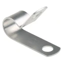Richco RS PRO Silver Aluminium Cable Clip, 9.5 mm Max Bundle Diameter, Screw Fixing, 15 mm Length, 9.5 mm Width 172-0825