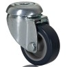Tente Swivel Castor, 40 kg Load Capacity, 50 mm Polyurethane Wheel, Pressed Steel Frame 1470PAO050P30-11