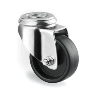 Tente Swivel Castor with 50 mm Polypropylene Wheel, 40 kg Load Capacity, Pressed Steel Frame, Passivated 1470POO050P30-11