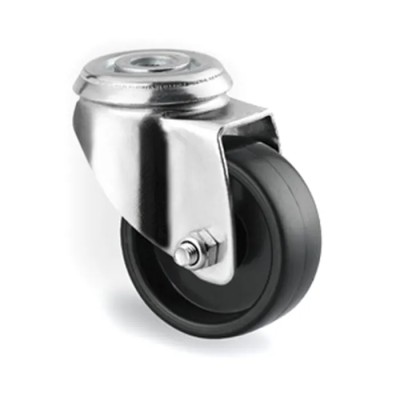Tente Swivel Castor with 50 mm Polypropylene Wheel, 40 kg Load Capacity, Pressed Steel Frame, Passivated 1470POO050P30-11