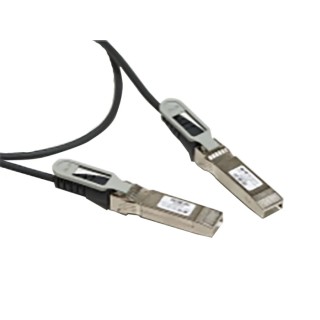 TE Connectivity Shielded Ethernet Cable SFP28 Series, 1 m Length, Black Polyvinyl Chloride Jacket SFP28