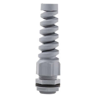 Alpha Wire FIT Wire Management Series Slate Chloroprene Rubber, Polyamide Cable Gland, 3/4 in NPT Thread, 13 mm PNS3/4 SL080