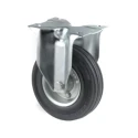 Tente Fixed Castor with 100 kg Load Capacity, 160 mm Diameter, Solid Rubber Wheel, Pressed Steel Frame, Model 3478DVR160P63