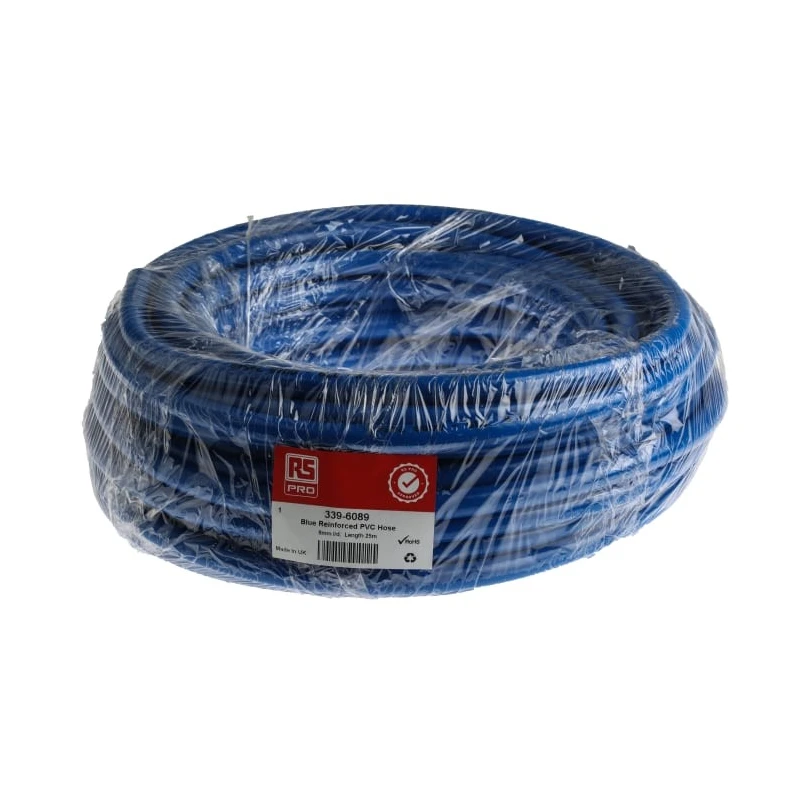 RS PRO Reinforced Polyvinyl Chloride Hose Pipe 16 bar 25 m Length Blue 339-6089