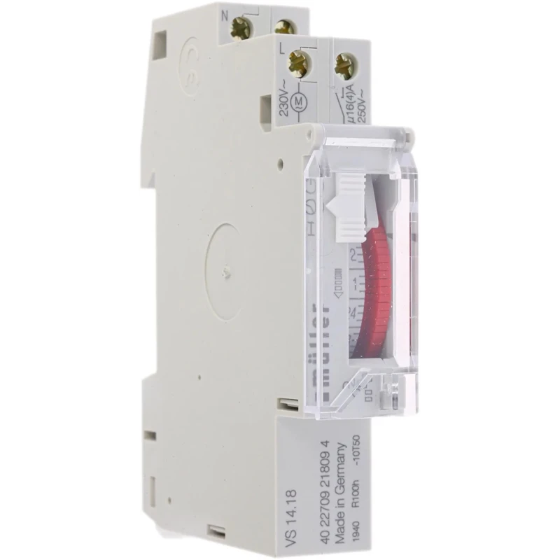 Muller Analogue DIN Rail Time Switch 230V AC 50-60Hz VS 14.18 230V 50-60HZ