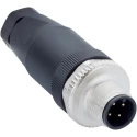 SICK Industrial Circular Connector, 4 Contacts, Male Cable Plug, M12 Connector, 250V, 4A, IP67 STE-1204-G / 6009932