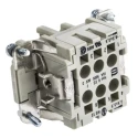HARTING Heavy Duty Power Connector Insert 10A Han ES Series Female 6 Contacts 500V 09330062716