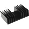 RS PRO Aluminium Universal Rectangular Heatsink Black Anodised 1.2K/W 37 mm Height 75 mm Length 120 mm Width 271-858