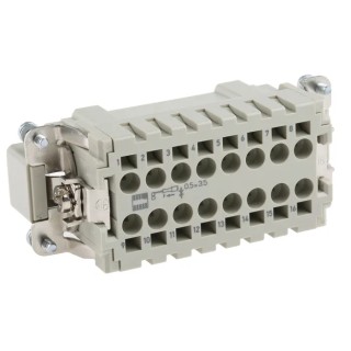 HARTING Heavy Duty Power Connector Insert 16 Contacts 16A 500V Han ES Series Male Mount Cable 09330162616