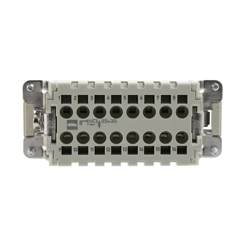 HARTING Heavy Duty Power Connector Insert 16 Contacts 16A 500V Han ES Series Male Mount Cable 09330162616