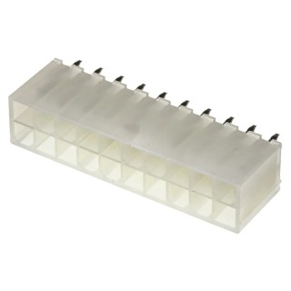 Molex Mini-Fit Jr Series Vertical Through Hole PCB Header, 20 Contacts, 9A Current, 4.2 mm Pitch, 2 Row, Shrouded 39-28-1203