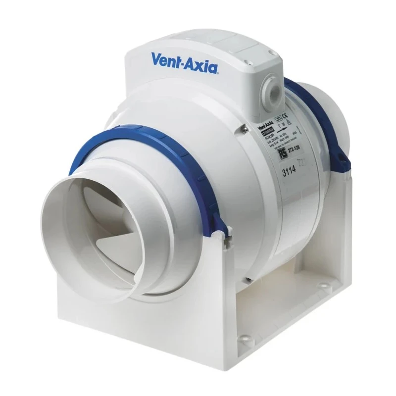 Vent-Axia ACM In Line Mount Duct Fan 256 m³/h Airflow 23 dBA Noise Level Duct Size 100 mm ACM100
