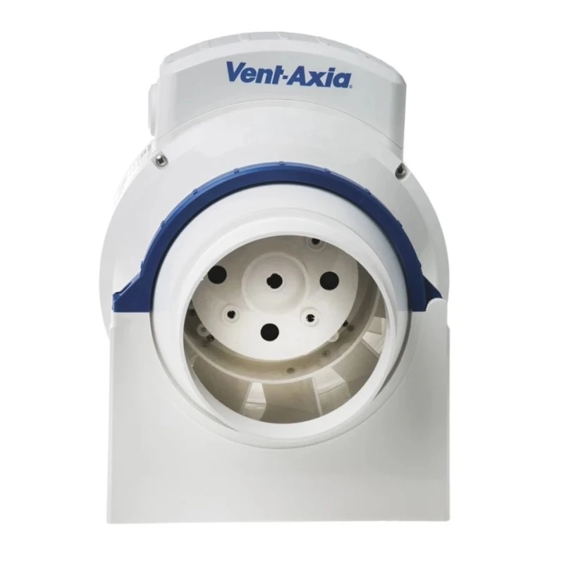 Vent-Axia ACM In Line Mount Duct Fan 256 m³/h Airflow 23 dBA Noise Level Duct Size 100 mm ACM100