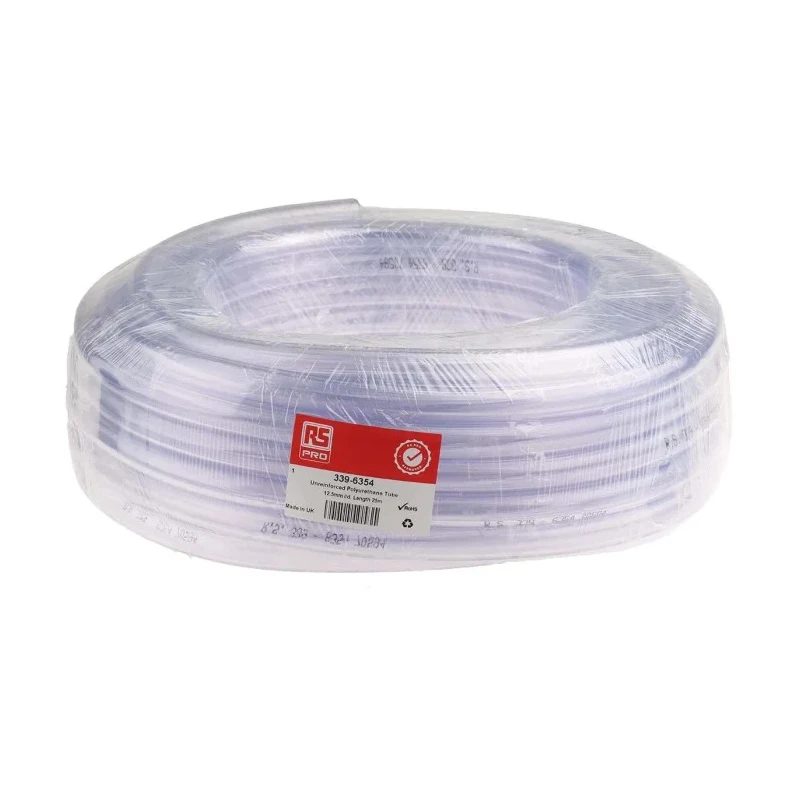 RS PRO Polyurethane Hose Pipe, 10 bar Pressure, 25 m Length, Transparent, 19 mm Outer Diameter, 12.5 mm Inner 339-6354