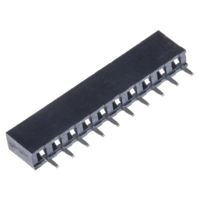 HARWIN M22 Series Straight Through Hole PCB Socket, 10-Contact, 1 Row, 2 mm Pitch, Liquid Crystal Polymer Housing M22-7131042