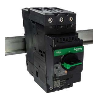 Schneider Electric TeSys GV Thermal Circuit Breaker 40A Current Rating 3-Pole Direct Mount GV3P40
