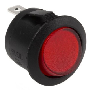 RS PRO Illuminated SPST On-Off 10A Panel Mount Rocker Switch Nylon Housing Red Actuator 273-003