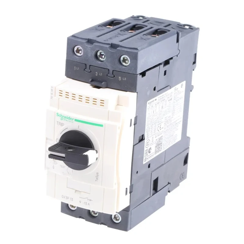 Schneider Electric TeSys GV3P Thermal Circuit Breaker 13A 3-Pole Direct Mount Screw Terminal Toggle Switch GV3P13