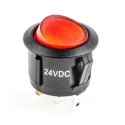 RS PRO Illuminated SPST Red On-Off Rocker Switch Panel Nylon Housing Quick Connect Terminals 273-025