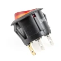 RS PRO Illuminated SPST Red On-Off Rocker Switch Panel Nylon Housing Quick Connect Terminals 273-025